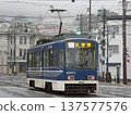 Hakodate City Community Exchange Center and Hakodate City Tram No. 3001 Marine Blue 137577576