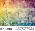 Grunge wall texture in rainbow colors. 137577588