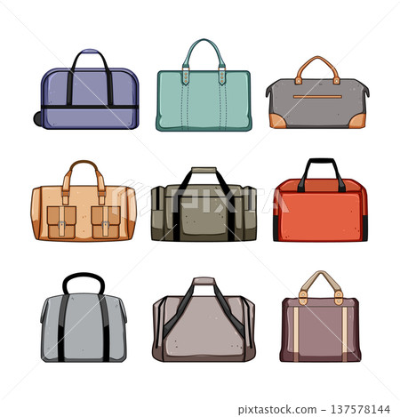 Weekender duffel bags collection for travel and journey 137578144