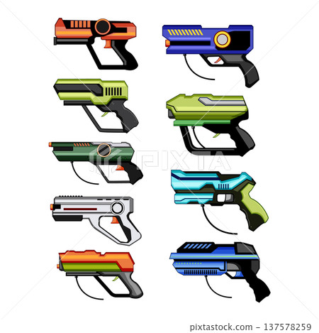 Laser tag game blasters collection future equipment 137578259