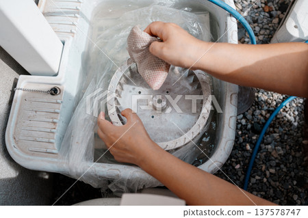 Wash the Sirocco Fan with outdoor tap water Wash the Sirocco Fan with outdoor tap water 137578747