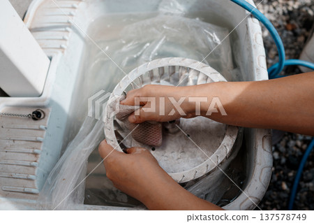 用室外自來水清洗 Sirocco 風扇 137578749