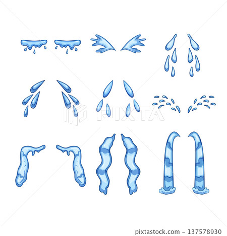 cry set cartoon vector illustration 137578930