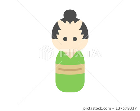 木芥子娃娃圖示插圖 137579337