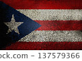 Puerto rican flag waving proudly, showing mosaic pattern 137579366