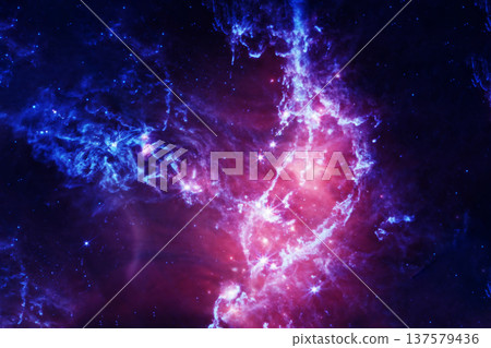 Blue galaxy, beautiful space. Elements of this image furnished by NASA Blue galaxy, beautiful space. Elements of this image furnished by NASA 137579436