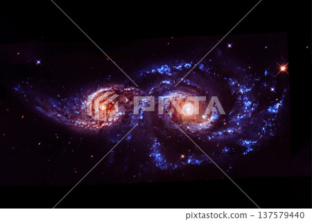 Blue galaxy, beautiful space. Elements of this image furnished by NASA Blue galaxy, beautiful space. Elements of this image furnished by NASA 137579440