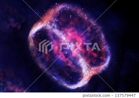 Blue galaxy, beautiful space. Elements of this image furnished by NASA Blue galaxy, beautiful space. Elements of this image furnished by NASA 137579447
