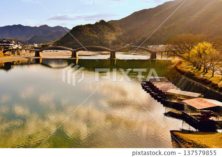 Kintai Bridge in the evening sun 6 Kintai Bridge in the evening sun 6 137579855