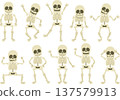 Comical skeleton character pose set 137579913