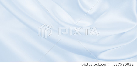 Smooth elegant blue silk or satin luxury cloth texture as abstract background. Luxurious background design Smooth elegant blue silk or satin luxury cloth texture as abstract background. Luxurious background design 137580032