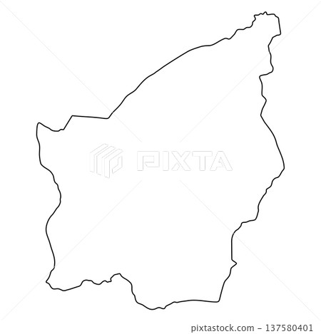Black Line border Map Trace of San Marino Microstate Boundaries 137580401