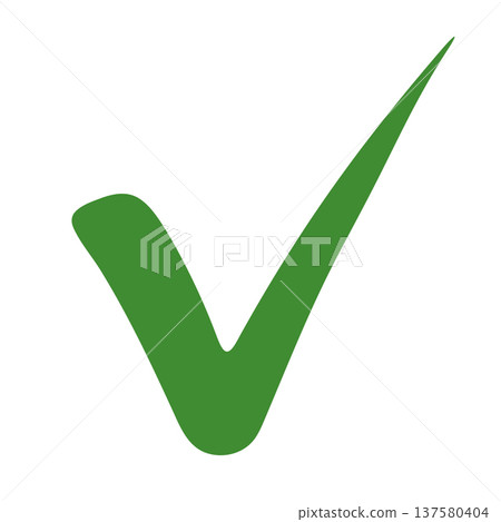 Ok green check mark icon symbol for validation approval, task completion 137580404
