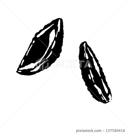 Monochrome silhouette of french fries (potatoes) Monochrome silhouette of french fries (potatoes) 137580418