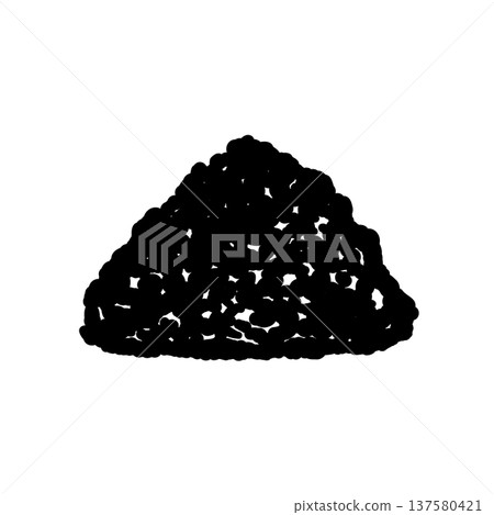 單色剪影:磨碎的蘿蔔(或鹽) 單色剪影:磨碎的蘿蔔(或鹽) 137580421