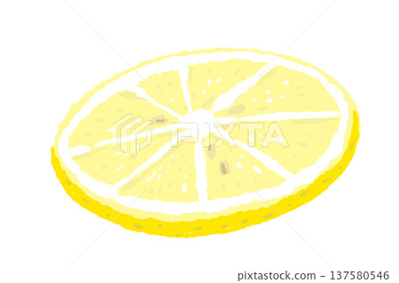 檸檬片裝飾插圖 檸檬片裝飾插圖 137580546