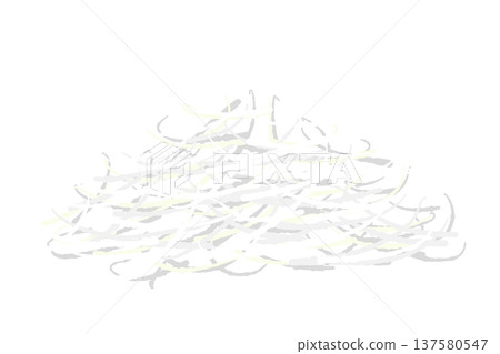 Illustration of sashimi garnish (shredded radish) 137580547