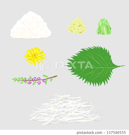 刺身調味包(白蘿蔔絲、芥末、薑、鹽) 刺身調味包(白蘿蔔絲、芥末、薑、鹽) 137580555