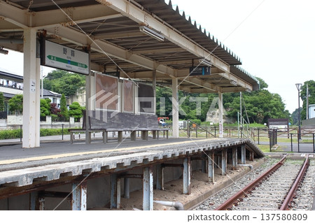 At the former Nobiru Station on the Senseki Line, which was damaged by the tsunami (Higashimatsushima City, Miyagi Prefecture) 137580809