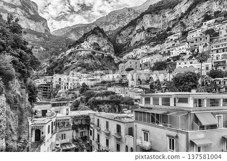 Coastal beauty and charming cliffside villages in Positano, Italy Coastal beauty and charming cliffside villages in Positano, Italy 137581004