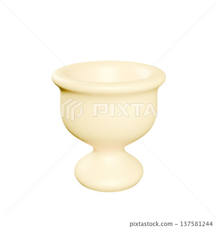 3D可愛豐滿奶油色透明杯子 137581244