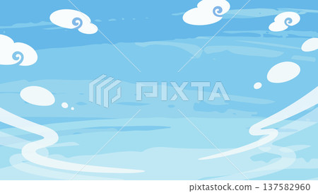 輕鬆的日式天空背景插圖_16:9 輕鬆的日式天空背景插圖_16:9 137582960