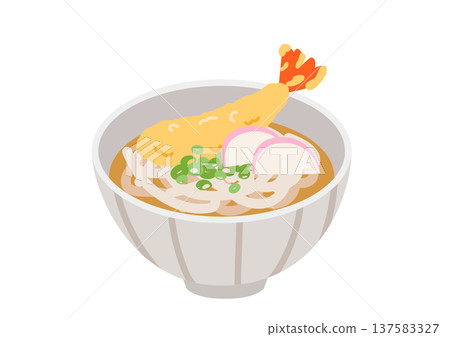 Tempura udon that looks delicious Tempura udon that looks delicious 137583327