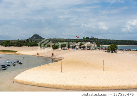Alter do Chao, Brazil - Dec 15, 2025: The lovely beach of Ilha do Amor in Alter do Chao, Brazil Alter do Chao, Brazil - Dec 15, 2025: The lovely beach of Ilha do Amor in Alter do Chao, Brazil 137583476