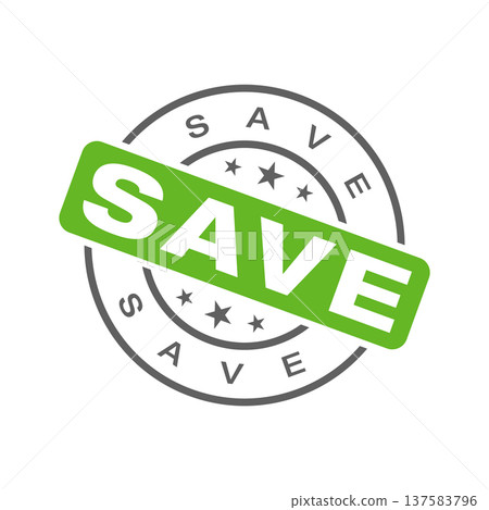 Save Letter Rubber Stamp Vector Template Save Letter Rubber Stamp Vector Template 137583796