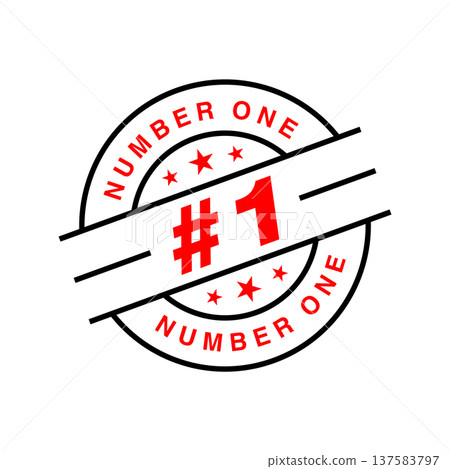 Number 1 Letter Rubber Stamp Vector Template Number 1 Letter Rubber Stamp Vector Template 137583797