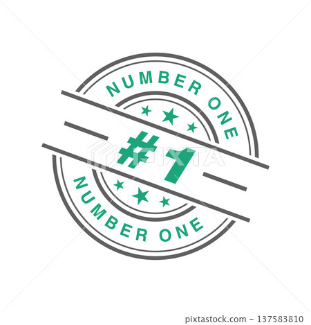 Number 1 Letter Rubber Stamp Vector Template Number 1 Letter Rubber Stamp Vector Template 137583810