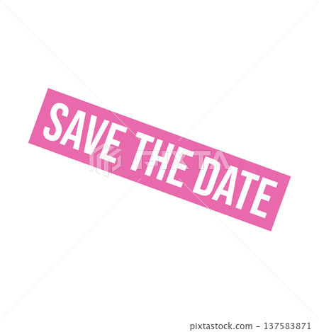 Save the Date Letter Rubber Stamp Vector Template 137583871