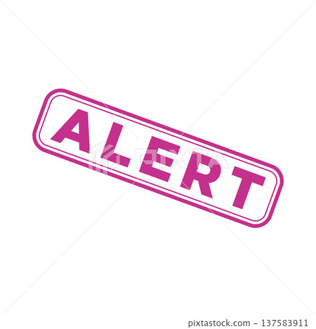 Alert Rubber Stamp Vector Template 137583911