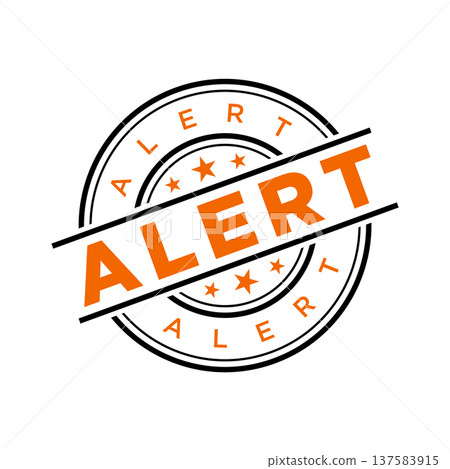 Alert Rubber Stamp Vector Template 137583915