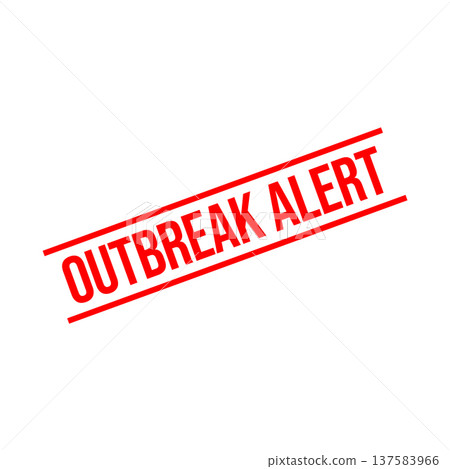 Outbreak Alert Rubber Stamp Vector Template 137583966