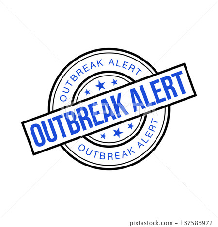 Outbreak Alert Rubber Stamp Vector Template 137583972