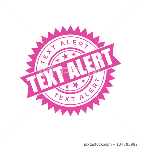 Text Alert Rubber Stamp Vector Template Text Alert Rubber Stamp Vector Template 137583982