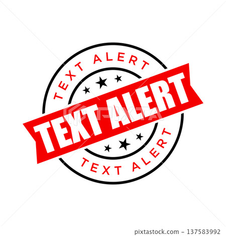 Text Alert Rubber Stamp Vector Template Text Alert Rubber Stamp Vector Template 137583992
