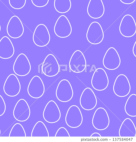Seamless pattern with Easter eggs, outline design. A vibrant seamless background for Easter designs, featuring cute patterned eggs with polka dots Seamless pattern with Easter eggs, outline design. A vibrant seamless background for Easter designs, featuring cute patterned eggs with polka dots 137584047