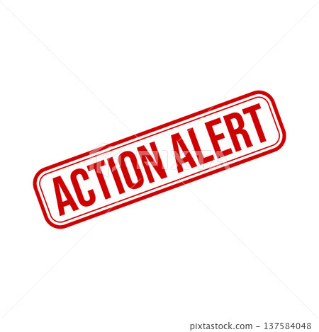 Action Alert Rubber Stamp Vector Template 137584048