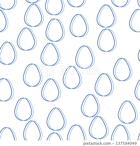 Seamless pattern with Easter eggs, outline design. A vibrant seamless background for Easter designs, featuring cute patterned eggs with polka dots Seamless pattern with Easter eggs, outline design. A vibrant seamless background for Easter designs, featuring cute patterned eggs with polka dots 137584049