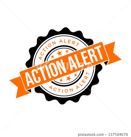 Action Alert Rubber Stamp Vector Template 137584078