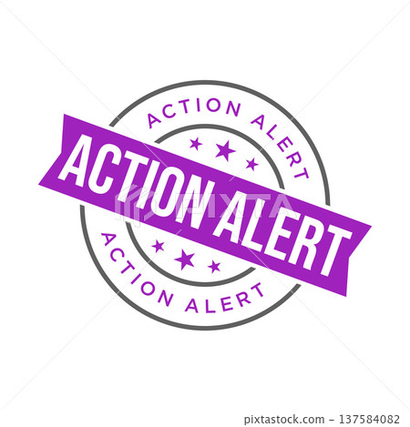 Action Alert Rubber Stamp Vector Template 137584082