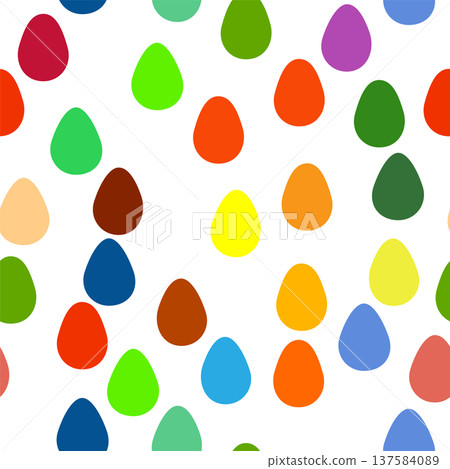 Seamless pattern with Easter eggs. vibrant seamless background for Easter designs, featuring cute patterned eggs 137584089