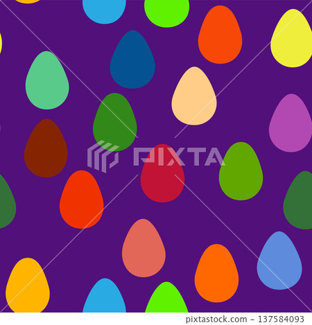 Seamless pattern with Easter eggs. vibrant seamless background for Easter designs, featuring cute patterned eggs 137584093