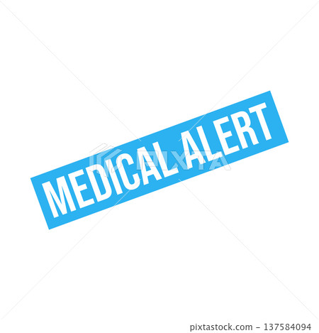 Medical Alert Rubber Stamp Vector Template 137584094