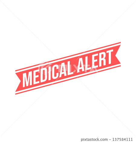 Medical Alert Rubber Stamp Vector Template 137584111