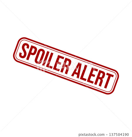 Spoiler Alert Rubber Stamp Vector Template 137584190