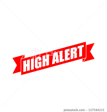 High Alert Rubber Stamp Vector Template 137584231