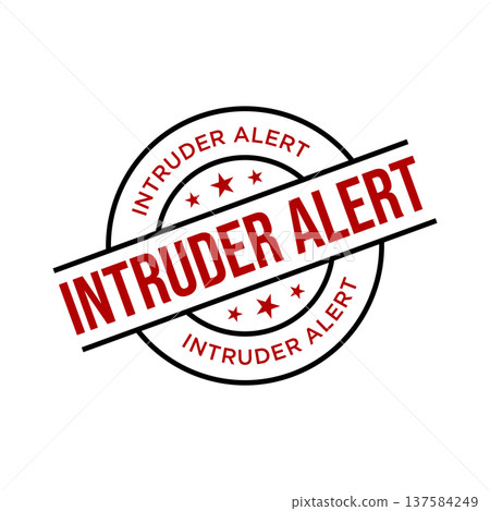 Intruder Alert Rubber Stamp Vector Template Intruder Alert Rubber Stamp Vector Template 137584249